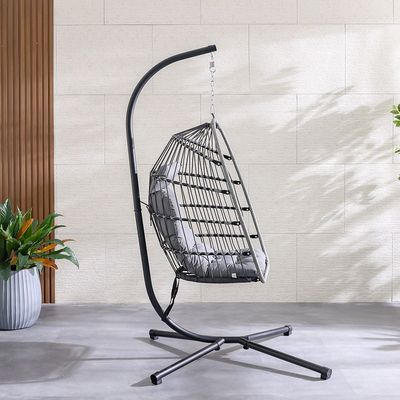 Savio Hanging Chair - Black/Grey  