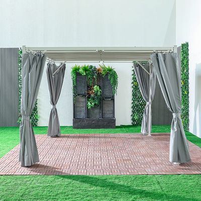 Amna Metal Pergola - White/Grey - With 1-Year Warranty Amna Metal Pergola - White/Grey - With 1-Year Warranty