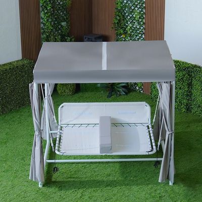 Ellora Daybed Cum Swing - White & Grey - With 1-Year 