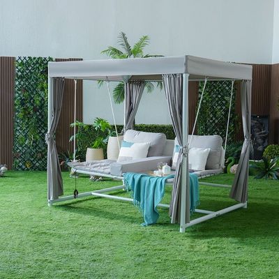 Ellora Daybed Cum Swing - White & Grey - With 1-Year 
