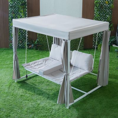 Ellora Daybed Cum Swing - White & Grey - With 1-Year 