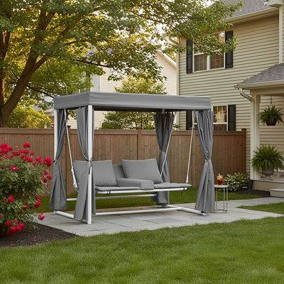 Ellora Daybed Cum Swing - White & Grey