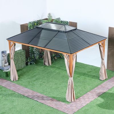 Jasmy Gazebo - Brown/Black - 3x4 M - With 2-Year Warranty
