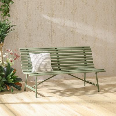 Olivia 3-Seater Park Bench - Military Green - With 1-Year Warranty