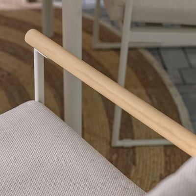 Tuxedo 1 + 6-Seater Dining Set - Beige - With 1-Year warranty