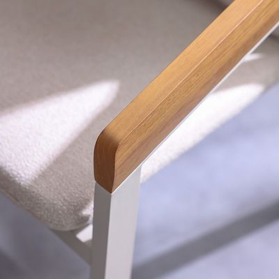 Vienna 1 + 6-Seater Dining Set - Beige/Apricot/Teak/Dark Grey Stone - With 2-Year Warranty - By Ziantti