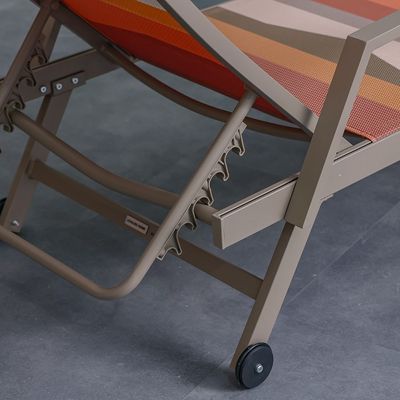 Mabel Sun Lounger - Pink/Taupe - With 6-Month Warranty