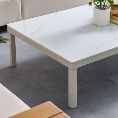 Geneva 5-Seater Luxury Corner Sofa Set with Coffee Table - Beige/Apricot/Teak - With 3-Year Warranty - By Ziantti