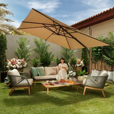Solaris Umbrella - Taupe - 3x3 M - With 1 Year Warranty