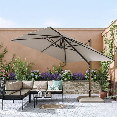 Solaris Umbrella - Taupe - 3x3 M - With 1 Year Warranty