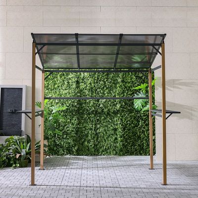 Sara BBQ Grill Shade - Dark Grey/Wooden - With 1-Year Warranty