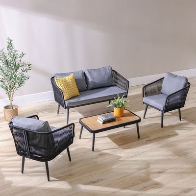 Cloud Sofa Set - Grey - With 1-Year Warranty