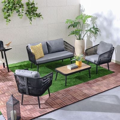 Cloud Sofa Set-Grey-With 1-Year Warranty