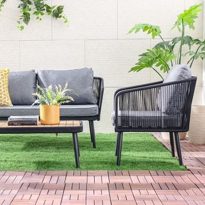 Cloud Sofa Set-Grey-With 1-Year Warranty