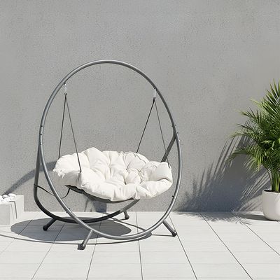 Sofia Swing Chair - Beige/Black - With 1-Year Warranty