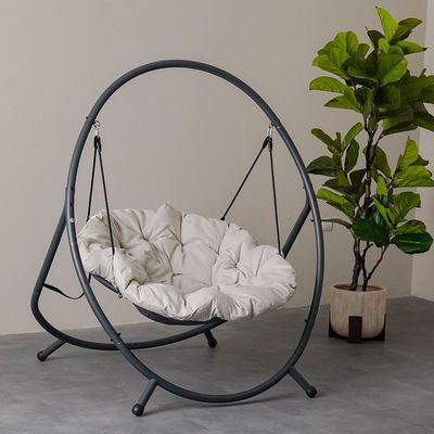 Sofia Swing Chair - Beige/Black - With 1-Year Warranty