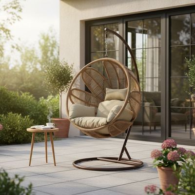 Paris Swing Chair - Brown - With 1-Year Warranty
