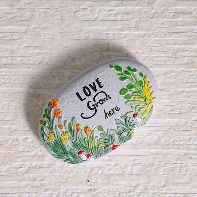 Cement Pebble Stone - Grey - 16.5x10x.5 cm