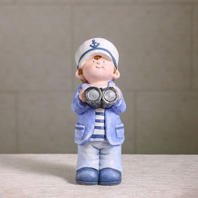 MGO Boy with Torch Décor - Solar - 21x17x44 cm