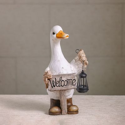 MGO Duck with Lantern Décor - 21.7x21.2x43.6 cm 