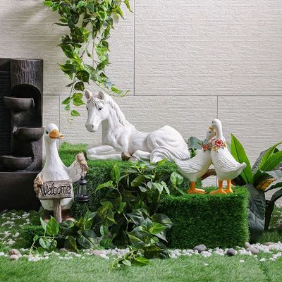 بطة من مادة MGO مع فانوس بمقاس 21.7×21.2×43.6 سم
