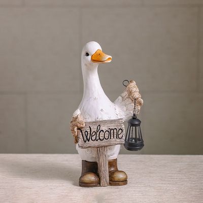 MGO Duck with Lantern Décor - 21.7x21.2x43.6 cm 