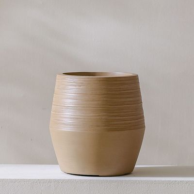 Fibre Clay Pot - Taupe - 24x24x24 cm