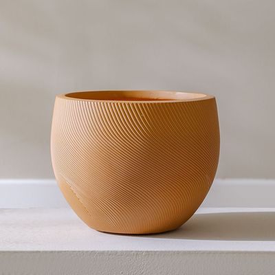 Fibre Clay Pot - Spiral - 37x37x29 cm