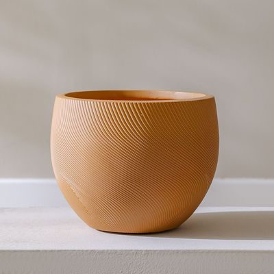 Fibre Clay Pot - Spiral - 37x37x29 cm