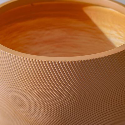Fibre Clay Pot - Spiral - 50x50x38 cm