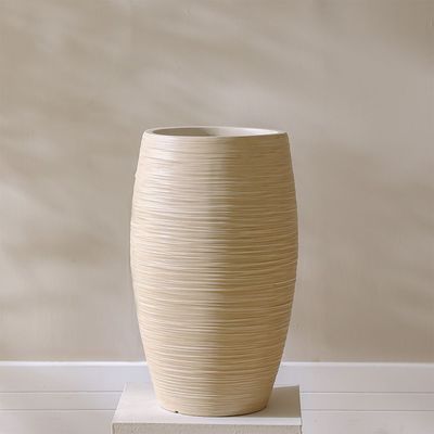 Fibre Clay Pot - Sand - 24x24x39 cm