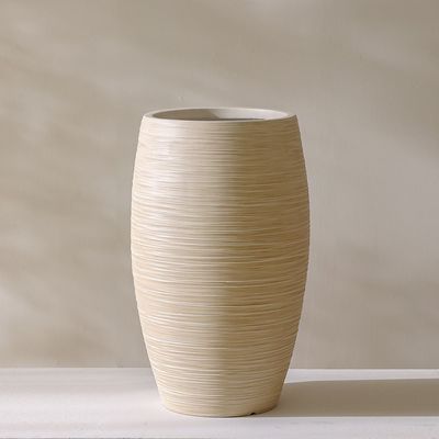 Fibre Clay Pot - Sand - 53x53x87 cm