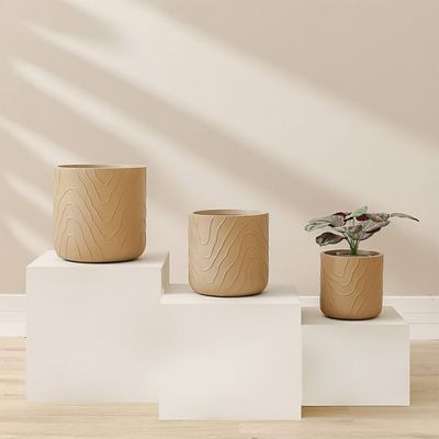 Fibre Clay Pots Abstract Design - 30X30X30 Cm