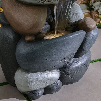 Pebble Fountain - Multi-color - 57x40x130 cm