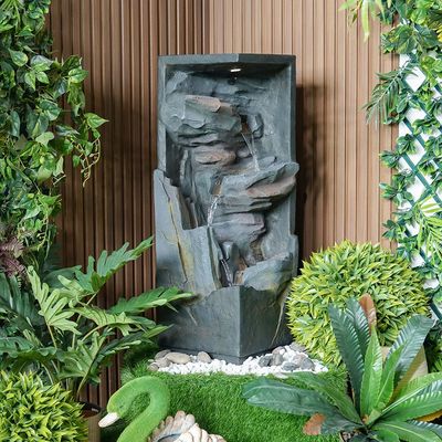 Canyon Falls Fountain-Multi-color-37.5x37.5x102.5 cm