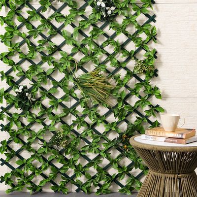 سياج من خشب الصفصاف الاصطناعي من مادة البولي فينيل كلوريد – 100×200 سم | لوحة خصوصية خارجية مزخرفة