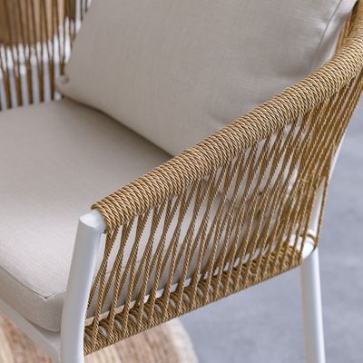 Nuvana 1 + 4-Seater Dining Set - Brown/Beige - With 1-Year Warranty