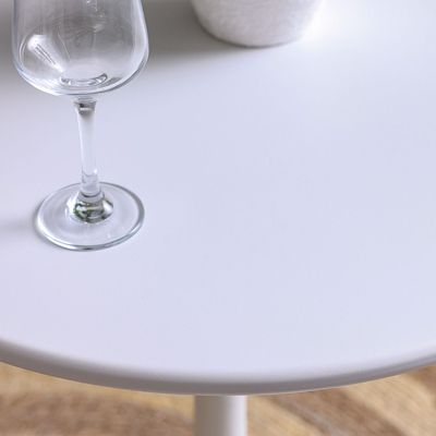 Trinket Side Table Dia70x75cm - White