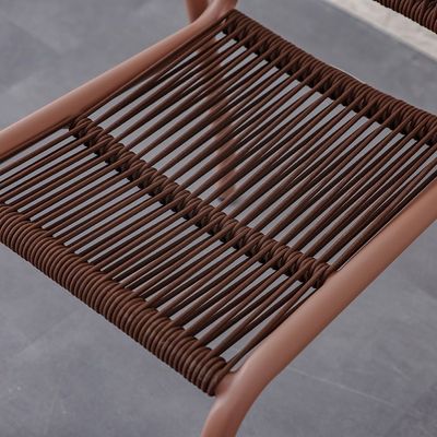 The Loom Outdoor Chair Without Arm - Brown/Red - With 1-Year Warranty