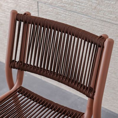 The Loom Outdoor Chair Without Arm - Brown/Red - With 1-Year Warranty