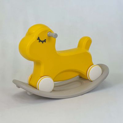 2-IN-1 Kids Rocking Horse
& Car - Yellow - W31.5 x D73 x H48