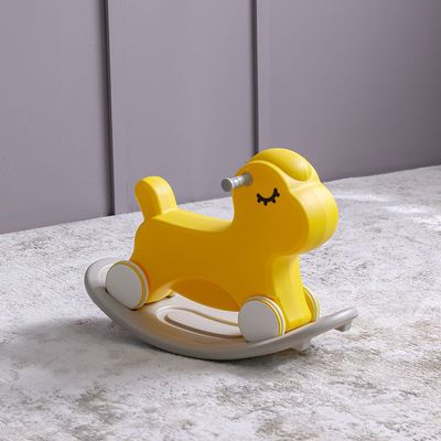 2-IN-1 Kids Rocking Horse
& Car - Yellow - W31.5 x D73 x H48