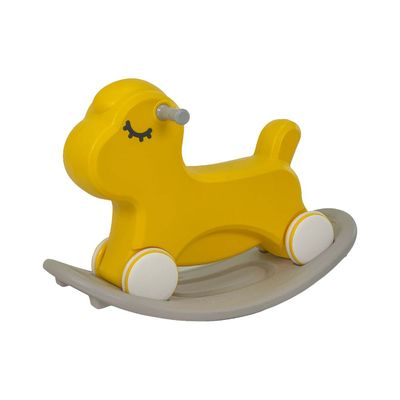 2-IN-1 Kids Rocking Horse
& Car - Yellow - W31.5 x D73 x H48