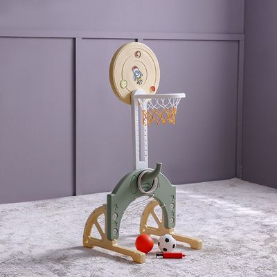 3-IN-1Kids basketball hoop & Football goal & Play Rings