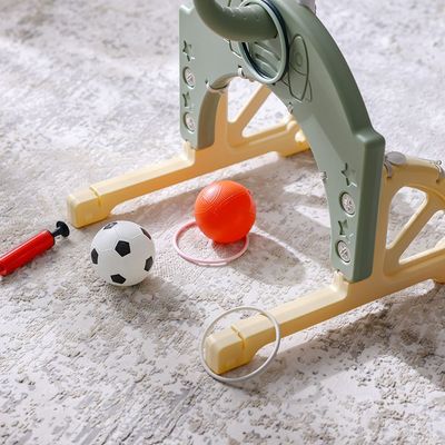 3-in-1 Kids Basketball Hoop, Football Goal & Play Rings