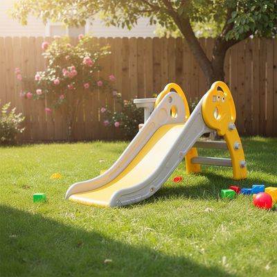 Kids Folding Slide Yellow & Grey