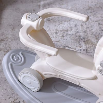 2-in-1 Kids Rocking Horse & Car - With Grey Base