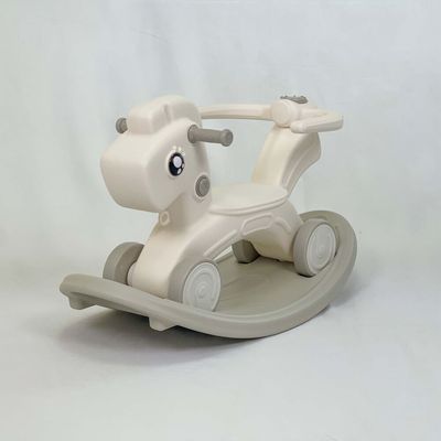 2-IN-1 Kids Rocking Horse
& Car with Grey Base