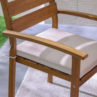 Nura 1 + 4-Seater Wooden Dining Set - Brown - With 1-Year Warranty