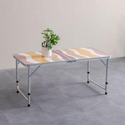 MDF Top Folding Table 120X60X70Cm - Muted Desert Waves
